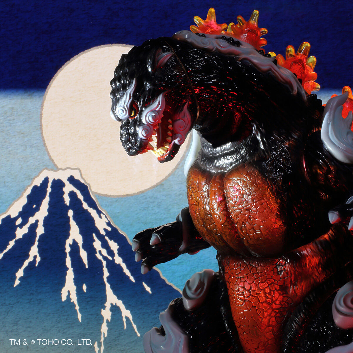 PLEX GODZILLA VINYL ART『GVA-BC ゴジラ1995 Frog Tree 浮世ノ絵（黒