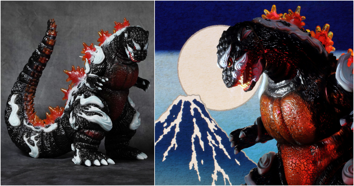 PLEX GODZILLA VINYL ART『GVA-BC ゴジラ1995 Frog Tree 浮世ノ絵（黒