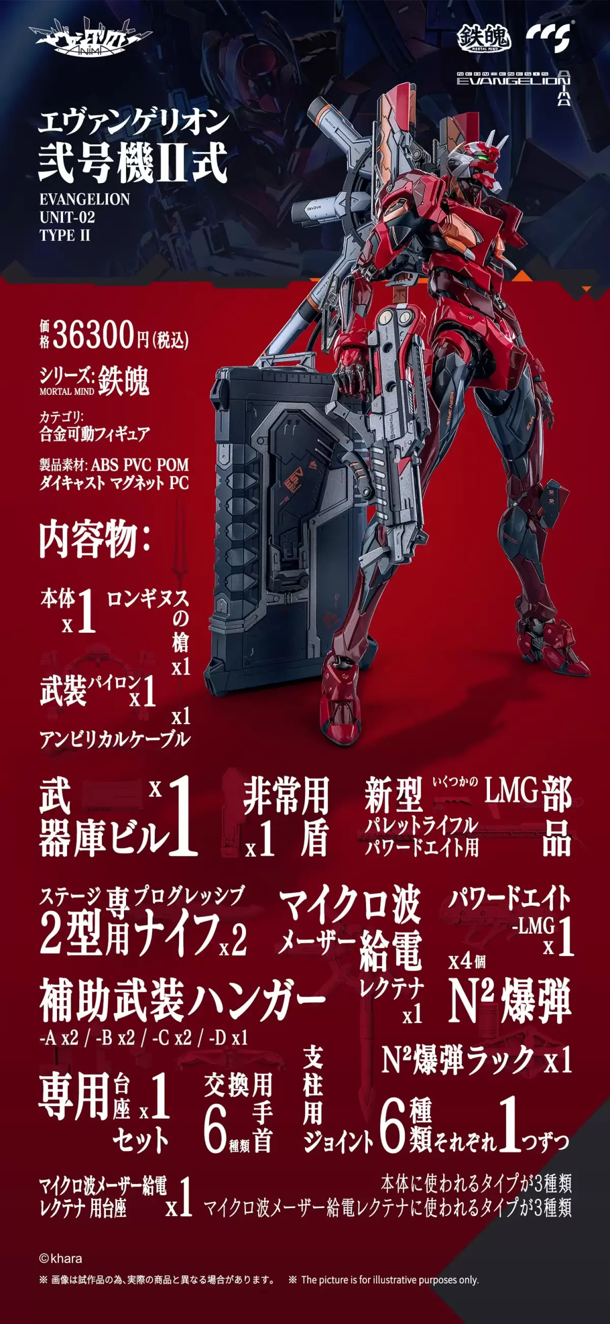 CCSTOYS『鉄魄 EVANGELION 弐号機II式』エヴァンゲリオン ANIMA 第二弾