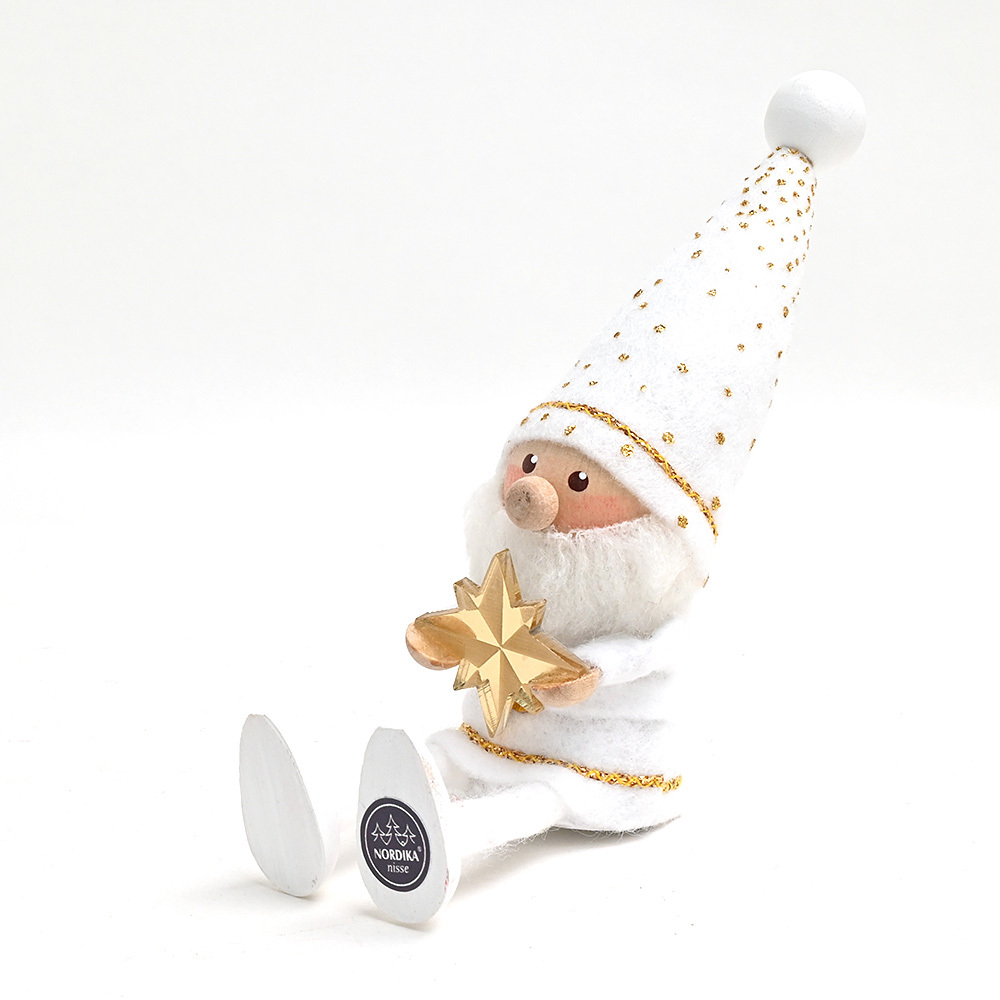 ☆te-nori限定＞ノルディカニッセ キラキラ星を抱えたサンタ（白