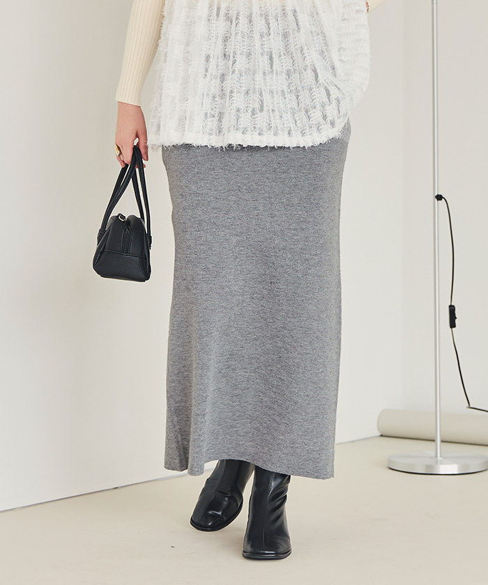 スリットタイトニットスカート | titivate