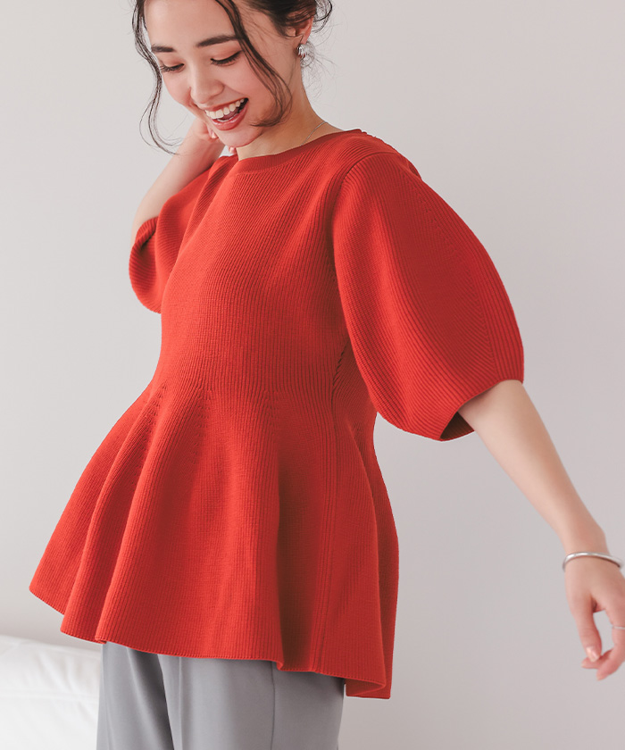 フレアデザインニットトップス | titivate