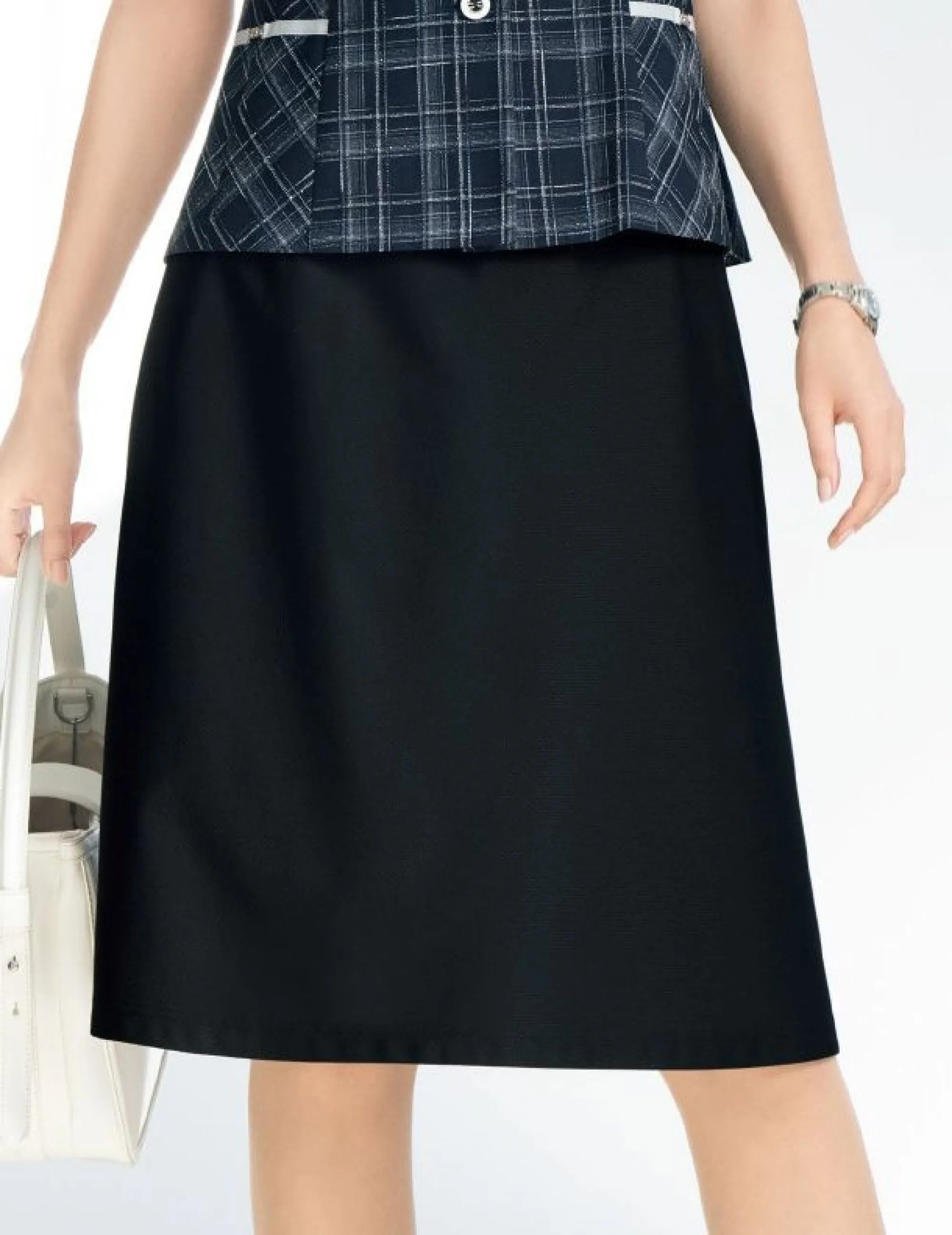 Aラインスカート（57cm丈） セロリー S-12350 オフィスウェア