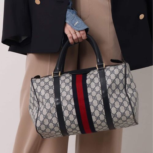 VINTAGE GUCCI/グッチ】ボストンバッグ gg web（ボストンバッグ