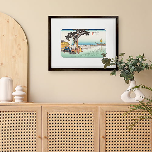 歌川広重「東海道五十三次 袋井 出茶屋ノ図」浮世絵木版画｜浮世絵工房