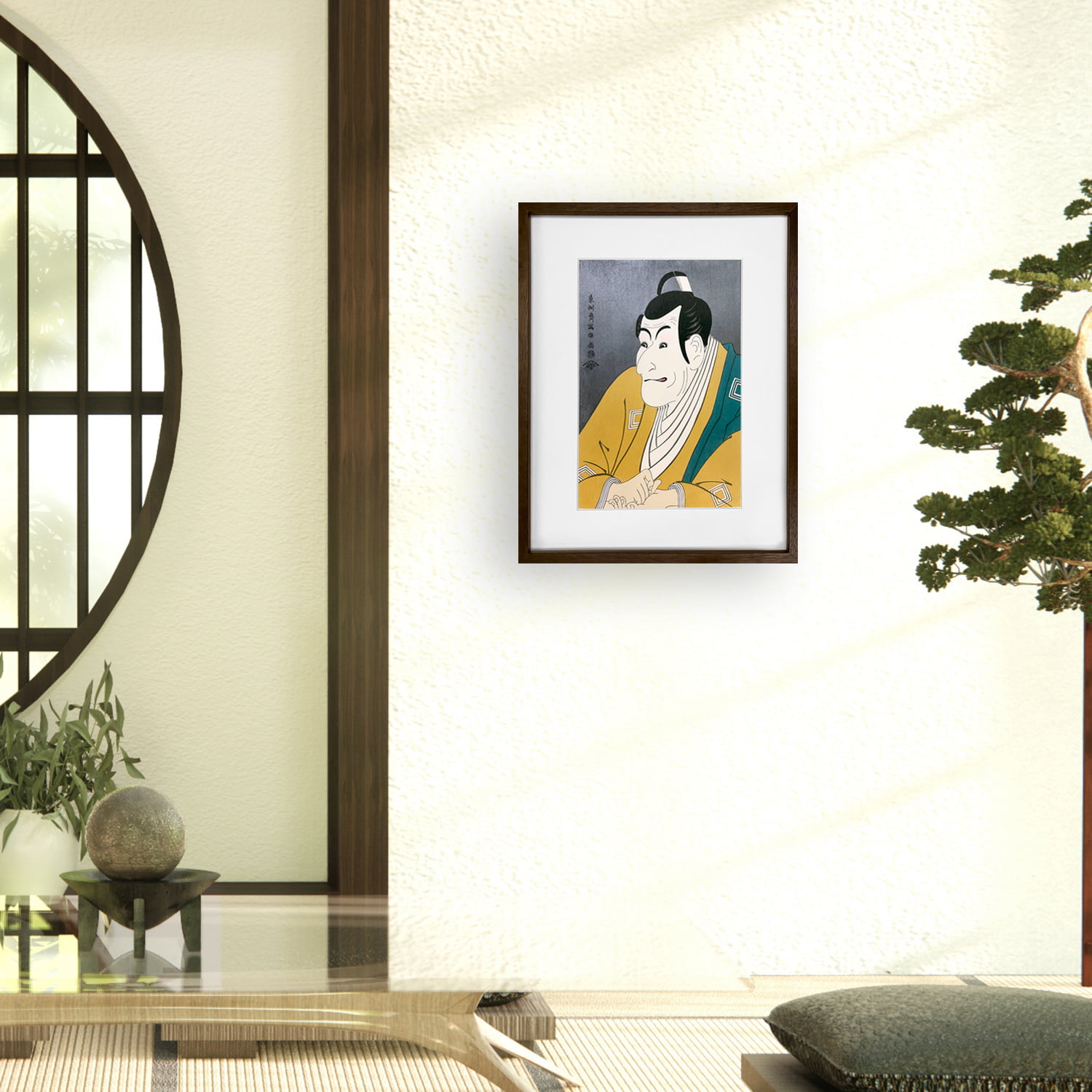 東洲斎写楽「市川鰕蔵（えびぞう）の竹村定之進」浮世絵木版画｜浮世絵工房