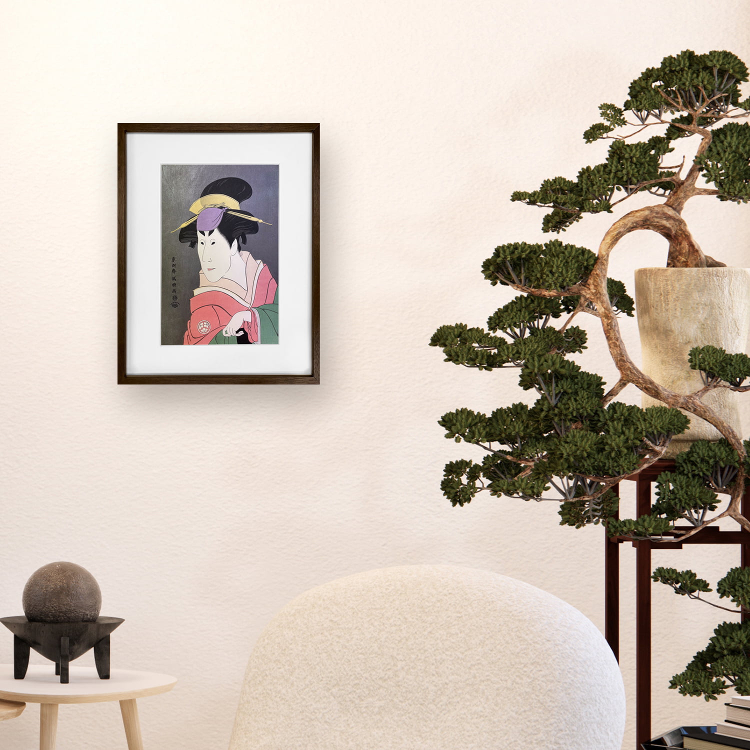 東洲斎写楽「二世小佐川常世の竹村定之進妻桜木」浮世絵木版画｜浮世絵工房