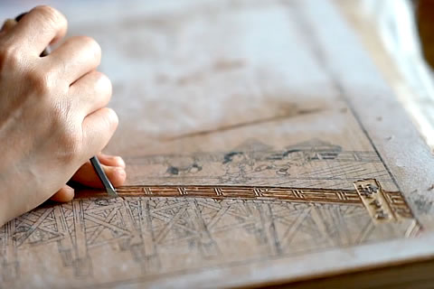 ドラえもん 浮世絵木版画「富嶽三十六景・江都駿河町三井見世略図