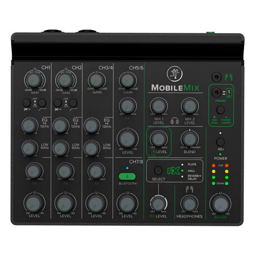 Mackie 8-Channel USB-Powerable Mixer for A/V Production, Live