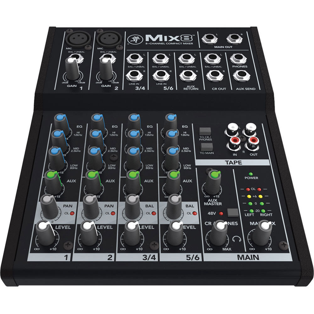 Mackie 8-channel Compact Mixer MAC-Mix8 Audio Mixers - Vistek