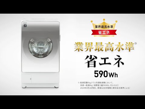 ドラム式洗濯乾燥機 クリスタルシルバー ES-X12C-SL [洗濯12.0kg /乾燥