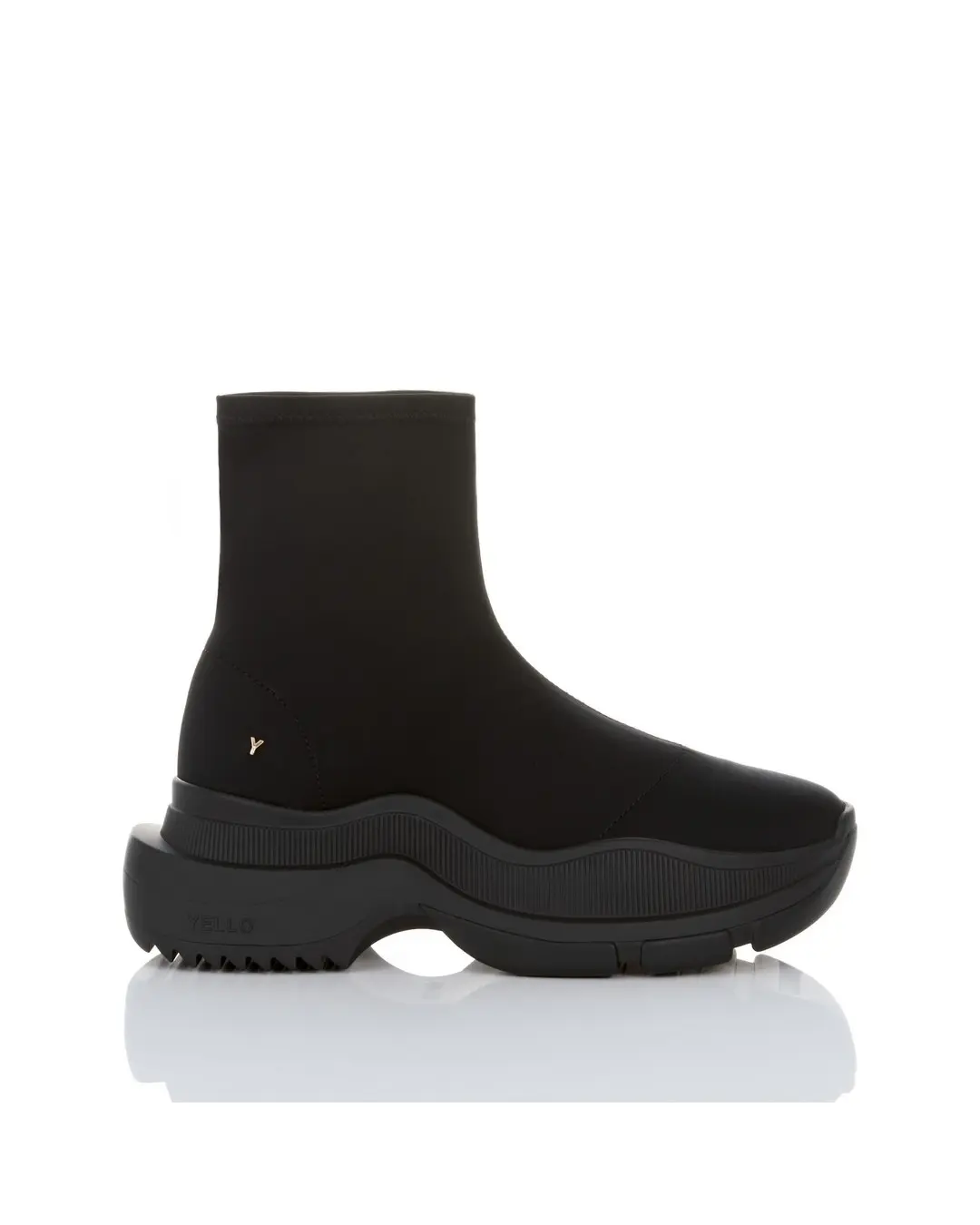YELLO / TOKYO BLACK DOUBLE SNEAKER LONG BOOTS 2024