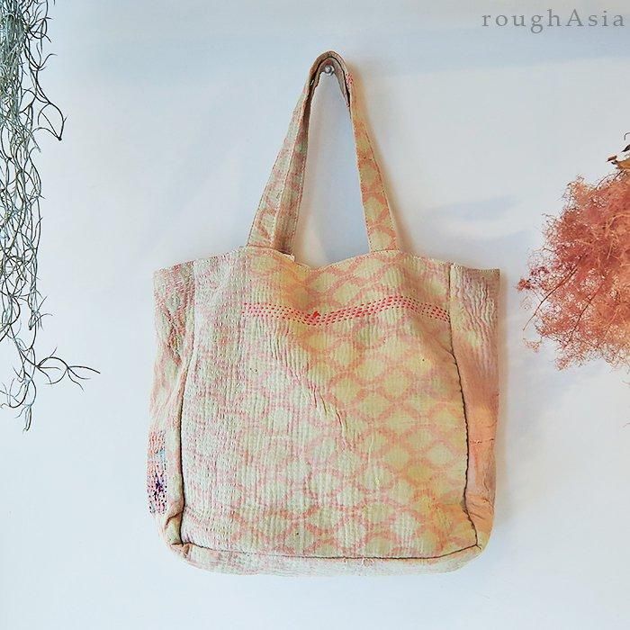 インド》 カンタ刺繍トートバッグ S （全2色） ｜ラフエイジア アジア