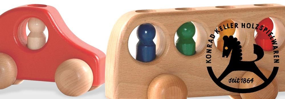 Konrad Keller ケラー社 バウクレーン 色付 - 木のおもちゃ赤ちゃんの