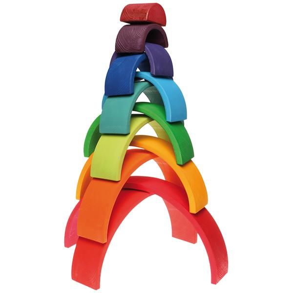 Grimm's Spiel & Holz Design グリムス社］虹色トンネル アーチ