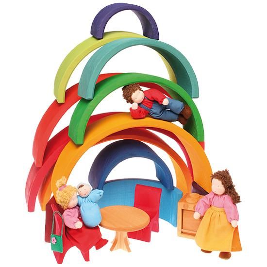 Grimm's Spiel & Holz Design グリムス社］虹色トンネル アーチ
