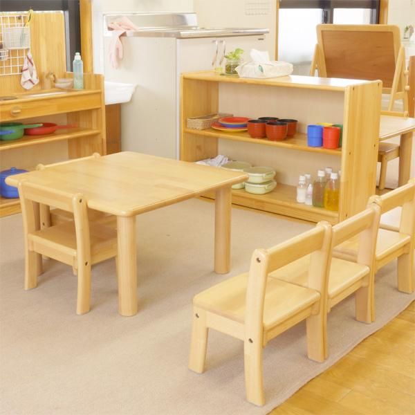 ブロック社］白木棚＜小＞背板付 - 木のおもちゃ 赤ちゃんのおもちゃ