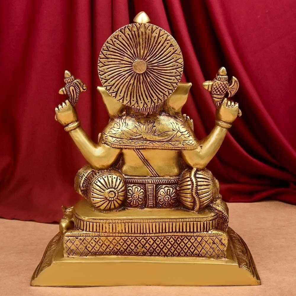 ガネーシャ神像（真鍮製、高さ約23cm、約5.04kg）（受注製作