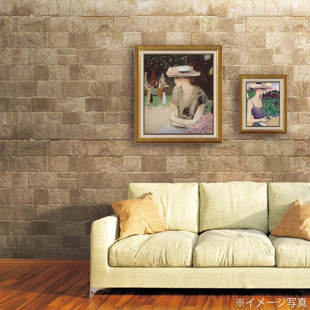 絵画 カシニョール「浜辺のブーケ」 壁掛け 額入り 女性画 人物画