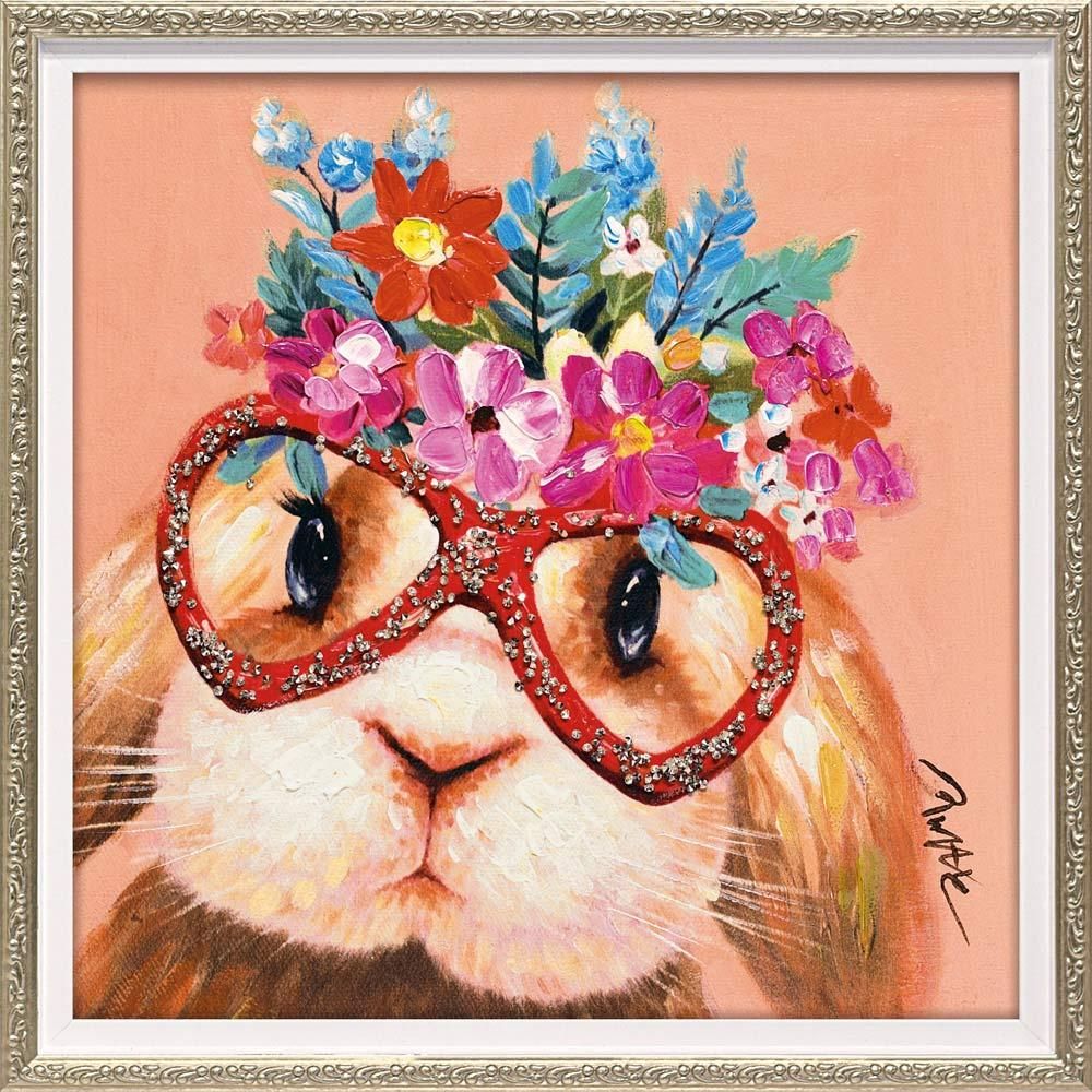 絵画 オイル ペイント アート「花かんむり(Sサイズ)」 インテリア