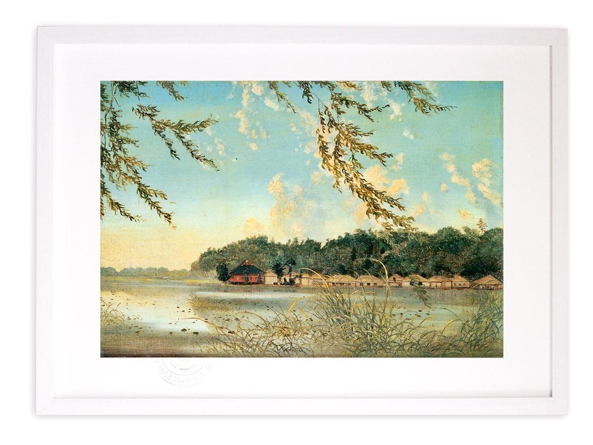 版画 絵画 名画 日本画 不忍池 高橋由一 インテリア 壁掛け 額入り