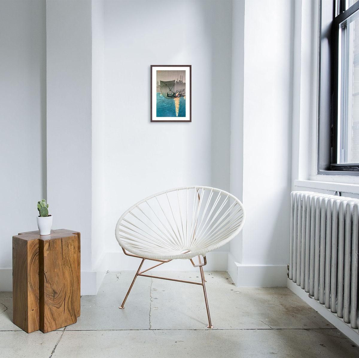 版画 絵画 名画 日本画 東京拾二題 神楽坂通 雨後の夜 吉田博