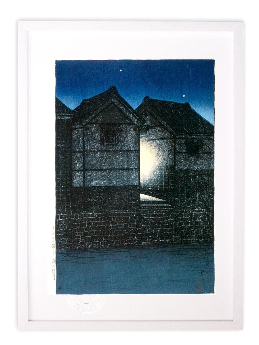 版画 絵画 名画 日本画 ＜東京十二題＞夜の新川 川瀬巴水 インテリア