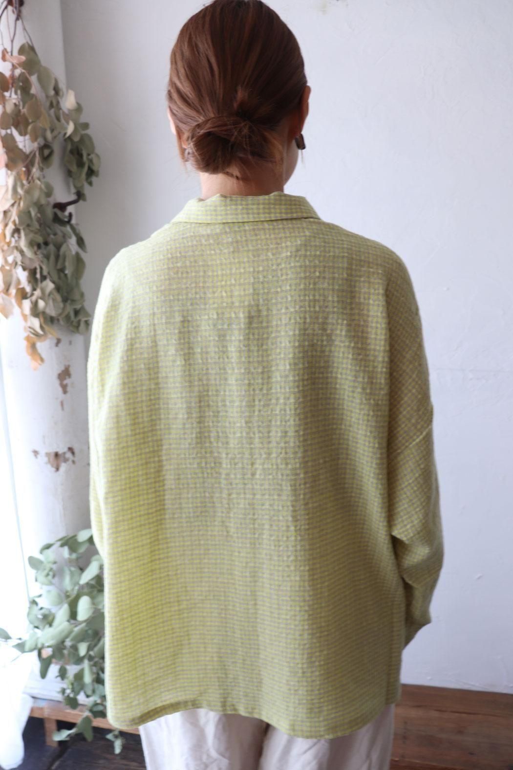 SALE＊【ichi Antiquite's】GINGHAM SHIRT | 繊細なウールガーゼが季節