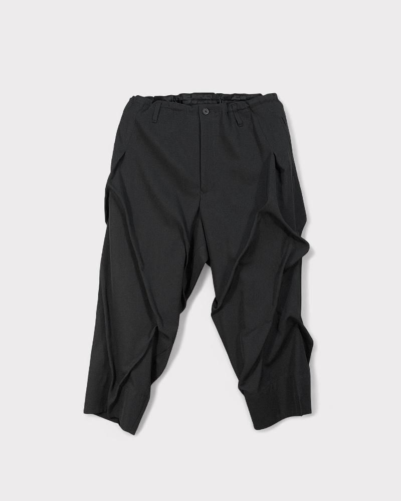 Yohji Yamamoto POUR HOMME】WOOL GABARDINE RANDOM TACK PANTS