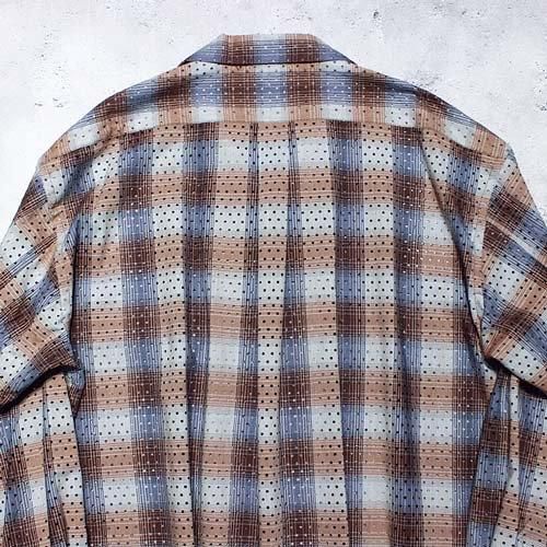 シュガーヒル パンチング ヤク オンブレ プラッド オープン カラー