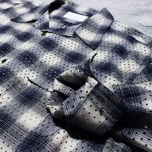 シュガーヒル パンチング ヤク オンブレ プラッド オープン カラー