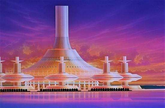 長岡秀星 版画「Central City セントラル シティ」 - art obsesshion