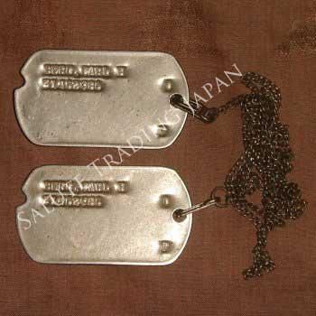 米軍】WWII実物ドッグタグ（BERG）2枚セット：チェーン付 - Salute