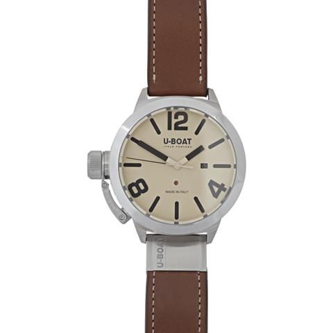 ユーボート 腕時計 クラシコ 53 U7121 クリーム×ブラウンレザーベルト