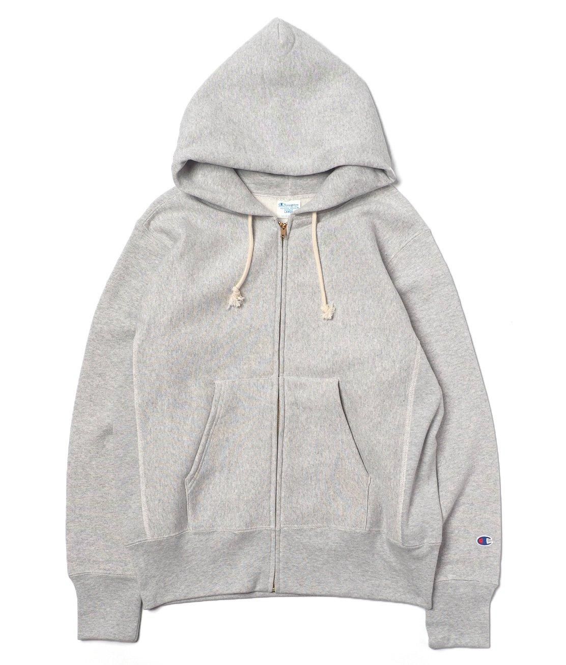 Champion-REVERSE WEAVE】C3-Y134 RW ZIP HOODED SWEAT - SILVER GREY