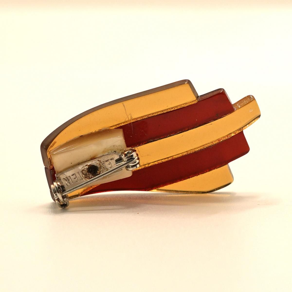 LEA STEIN リアスタン ブローチ 幾何学模様