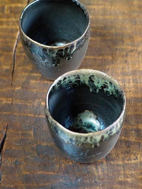 黒備前フリーカップ | 馬場隆志 - 備前焼のセレクトショップ 〜花ほうろ〜