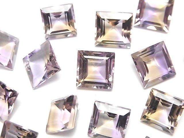 動画】宝石質アメトリンAAA ルース スクエアファセットカット10×10mm 1