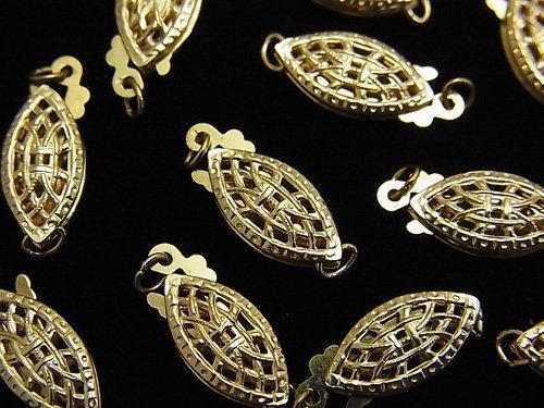 14KGF 透かし入りクラスプ15×6×3mm 1個｜ゴールドフィルドの