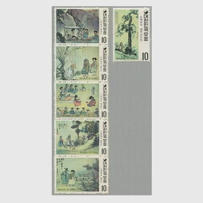 韓国 1971年第2次名画シリーズ第1集6種 - 趣味の切手専門店