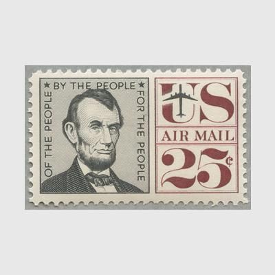 アメリカ 1960年航空切手 リンカーン25c - 趣味の切手専門店マルメイト