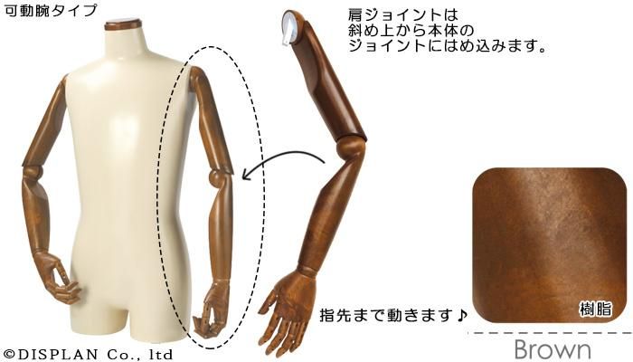 紳士トルソー・腕付き SG973P-1E103 | マネキン・トルソーの通信販売