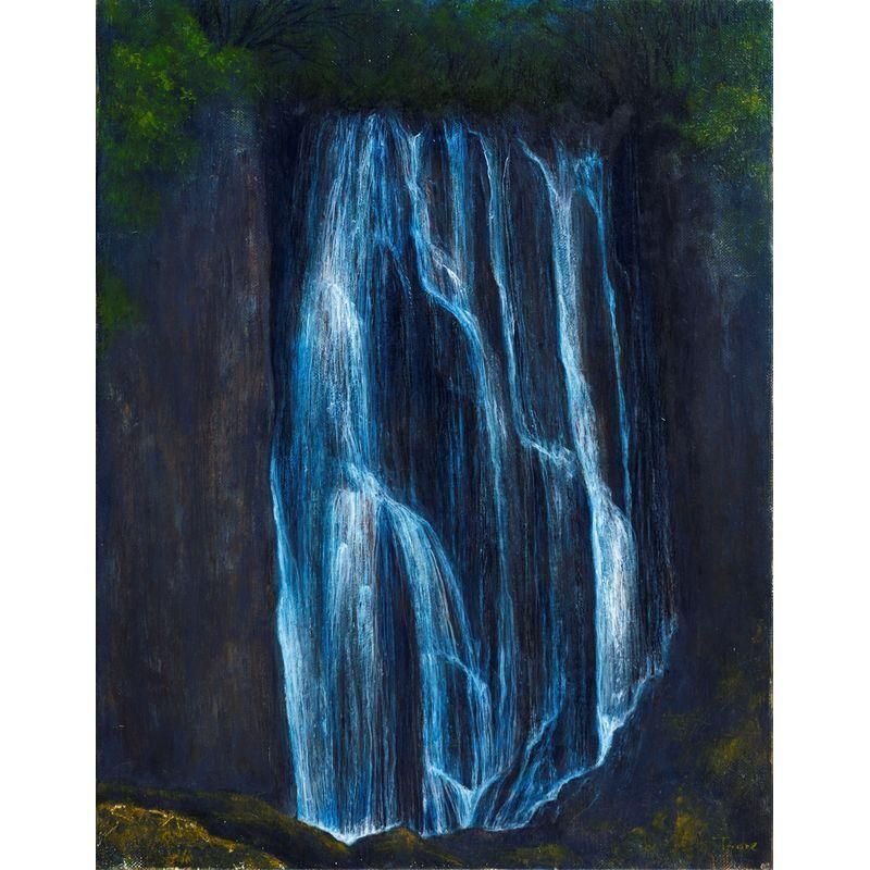 田原常崇 「滝」 油彩6号 - 一枚の繪オンラインショップ