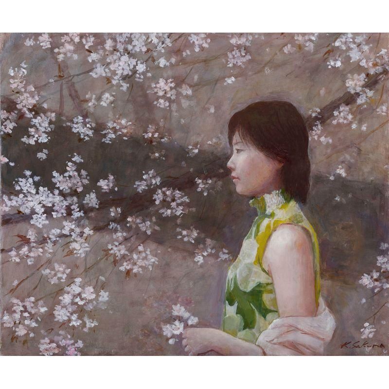 佐久間公憲 「花便り」 油彩8号 - 一枚の繪オンラインショップ