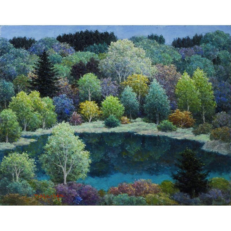 成田禎介 「池」 油彩6号 - 一枚の繪オンラインショップ