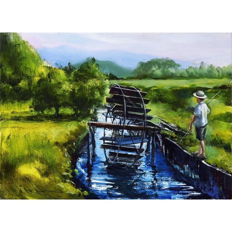 広田 稔 「夏の日」 油彩4号 - 一枚の繪オンラインショップ