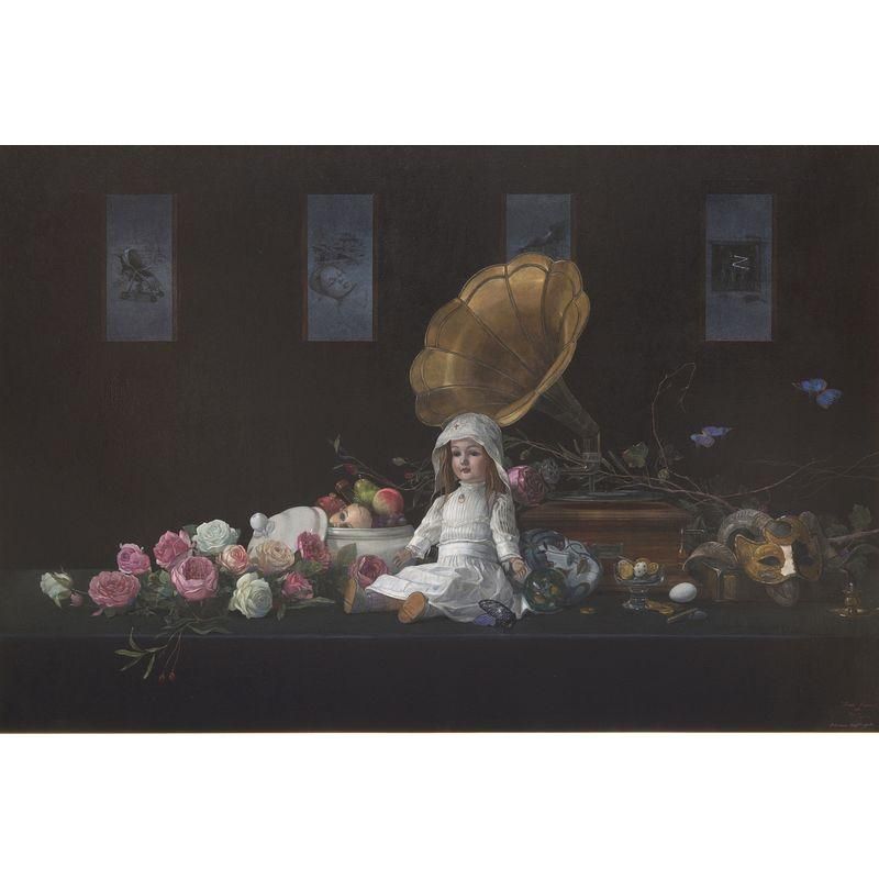 久保博孝 「獺祭図「FLORENCE」」 油彩120号 - 一枚の繪オンラインショップ