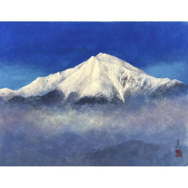 岸野圭作 「常念」 日本画6号 - 一枚の繪オンラインショップ