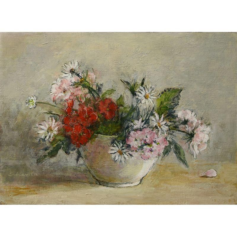 渕脇 静 「春の花」 油彩4号 - 一枚の繪オンラインショップ