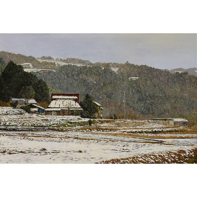 増田尚弘 「歳月を雪が覆う」 油彩・アクリルP6号 - 一枚の繪